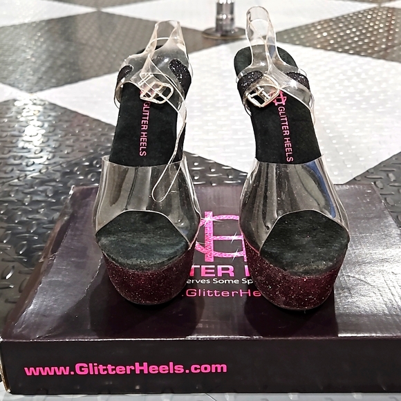 Pinot glitter platform stileto sandals - Picture 6 of 6